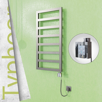 Radiva - Typhoon Elektrikli Paslanmaz Çelik Havlupan 600x1020 Satin Polisaj (KTX4 Termostat) 300W Spiral Kablolu