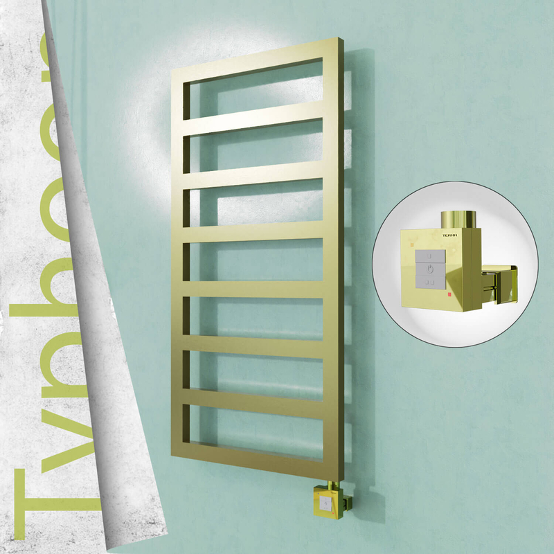 TYPHOON Elektrikli Paslanmaz Çelik Havlupan 600x1020 Satine Altın (KTX1 Termostat) 300W