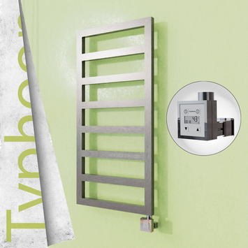Radiva - Typhoon Elektrikli Paslanmaz Çelik Havlupan 600x1020 Satine Altın (KTX3 Termostat) 300W