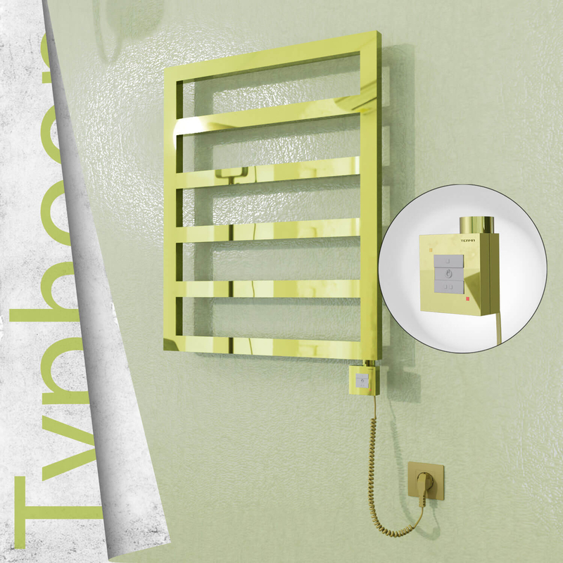 TYPHOON Elektrikli Paslanmaz Çelik Havlupan 600x1160 Altın (KTX1 Termostat) 300W Spiral Kablolu