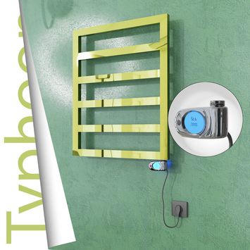 Radiva - Typhoon Elektrikli Paslanmaz Çelik Havlupan 600x1160 Altın (Musa Termostat) 300W
