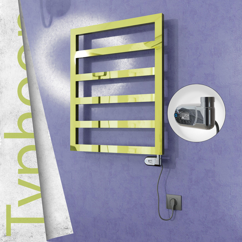 TYPHOON Elektrikli Paslanmaz Çelik Havlupan 600x1160 Altın (Thesis Termostat) 300W