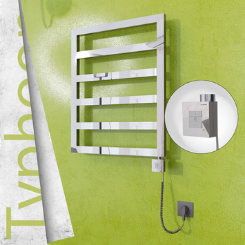 Radiva - Typhoon Elektrikli Paslanmaz Çelik Havlupan 600x1160 Ayna Polisaj (KTX1 Termostat) 300W Spiral Kablolu