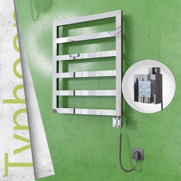 Radiva - Typhoon Elektrikli Paslanmaz Çelik Havlupan 600x1160 Ayna Polisaj (KTX4 Termostat) 300W Spiral Kablolu