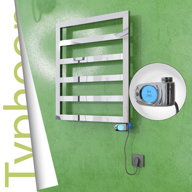 TYPHOON Elektrikli Paslanmaz Çelik Havlupan 600x1160 Ayna Polisaj (Musa Termostat) 300W