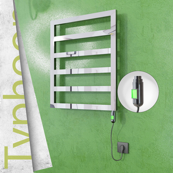 Radiva - Typhoon Elektrikli Paslanmaz Çelik Havlupan 600x1160 Ayna Polisaj (On/Off Düğmeli) 300W