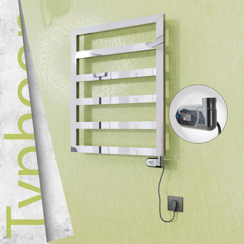 TYPHOON Elektrikli Paslanmaz Çelik Havlupan 600x1160 Ayna Polisaj (Thesis Termostat) 300W