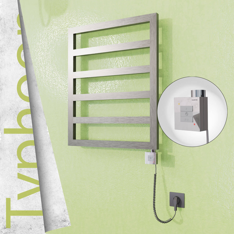 TYPHOON Elektrikli Paslanmaz Çelik Havlupan 600x1160 Satin Polisaj (KTX1 Termostat) 300W Spiral Kablolu