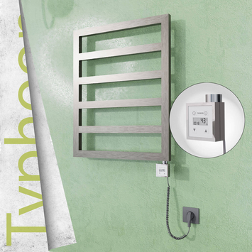 Radiva - Typhoon Elektrikli Paslanmaz Çelik Havlupan 600x1160 Satin Polisaj (KTX3 Termostat) 300W Spiral Kablolu