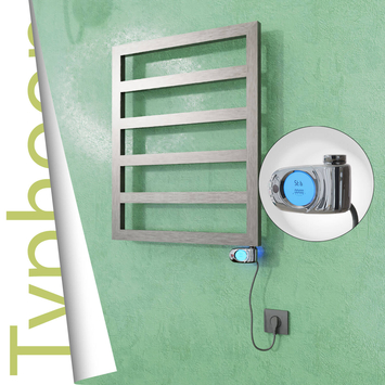Radiva - Typhoon Elektrikli Paslanmaz Çelik Havlupan 600x1160 Satin Polisaj (Musa Termostat) 300W