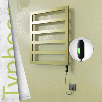 Radiva - Typhoon Elektrikli Paslanmaz Çelik Havlupan 600x1160 Satine Altın (On/Off Düğmeli) 300W