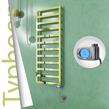 Radiva - Typhoon Elektrikli Paslanmaz Çelik Havlupan 600x1580 Altın (Musa Termostat) 600W