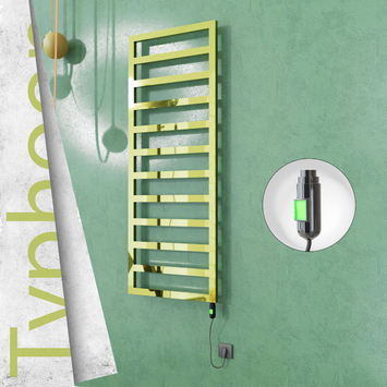 Radiva - Typhoon Elektrikli Paslanmaz Çelik Havlupan 600x1580 Altın (On/Off Düğmeli) 600W