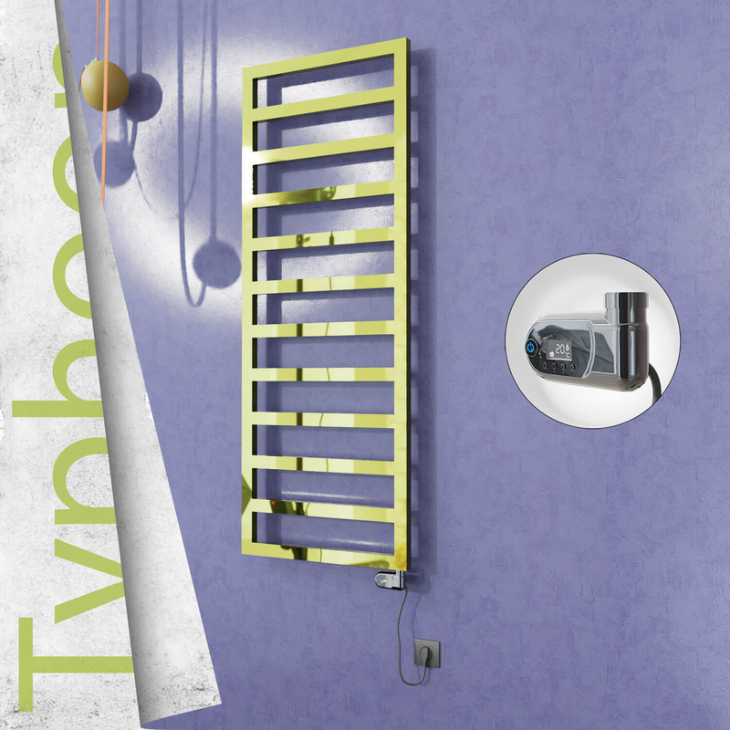 TYPHOON Elektrikli Paslanmaz Çelik Havlupan 600x1580 Altın (Thesis Termostat) 600W