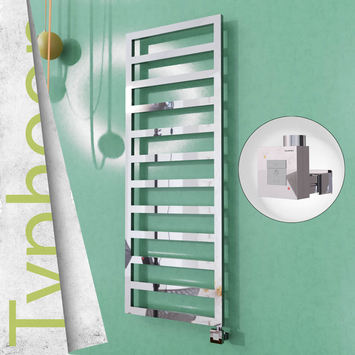 Radiva - Typhoon Elektrikli Paslanmaz Çelik Havlupan 600x1580 Ayna Polisaj (KTX1 Termostat) 600W