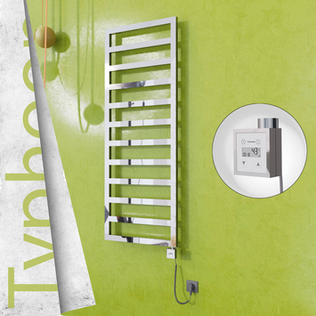 Radiva - Typhoon Elektrikli Paslanmaz Çelik Havlupan 600x1580 Ayna Polisaj (KTX3 Termostat) 600W Spiral Kablolu