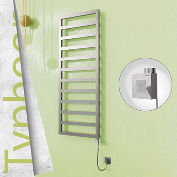 Radiva - Typhoon Elektrikli Paslanmaz Çelik Havlupan 600x1580 Satin Polisaj (KTX1 Termostat) 600W Spiral Kablolu