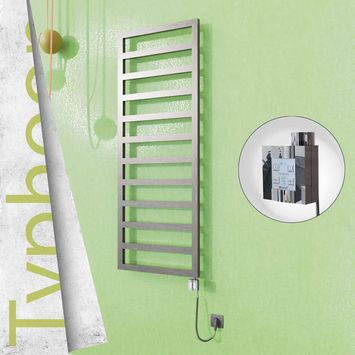 Radiva - Typhoon Elektrikli Paslanmaz Çelik Havlupan 600x1580 Satin Polisaj (KTX4 Termostat) 600W Spiral Kablolu