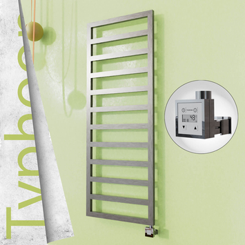 Radiva - Typhoon Elektrikli Paslanmaz Çelik Havlupan 600x1580 Satine Altın (KTX3 Termostat) 600W