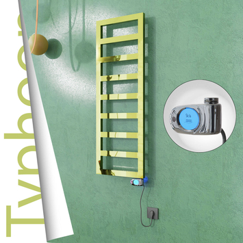 Radiva - Typhoon Elektrikli Paslanmaz Çelik Havlupan 600x740 Altın (Musa Termostat) 300W