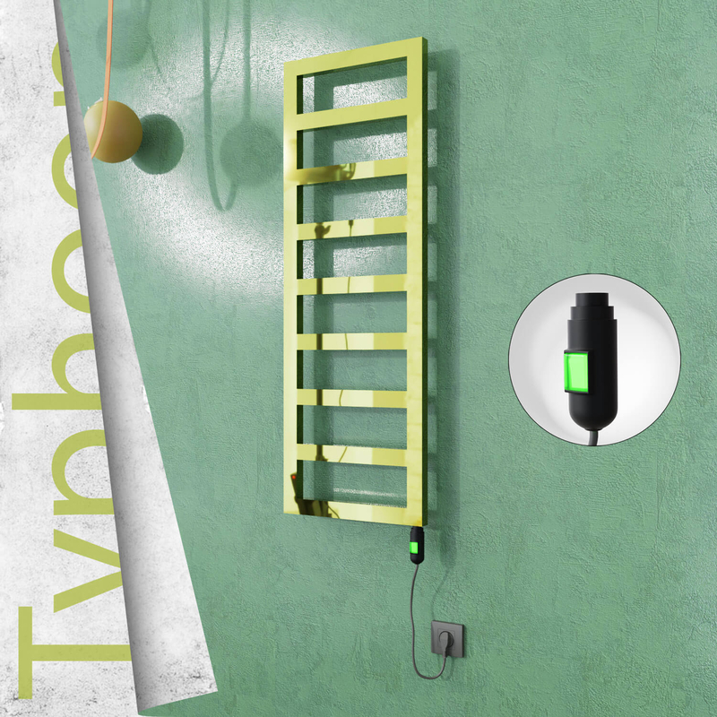 TYPHOON Elektrikli Paslanmaz Çelik Havlupan 600x740 Altın (On/Off Düğmeli) 300W