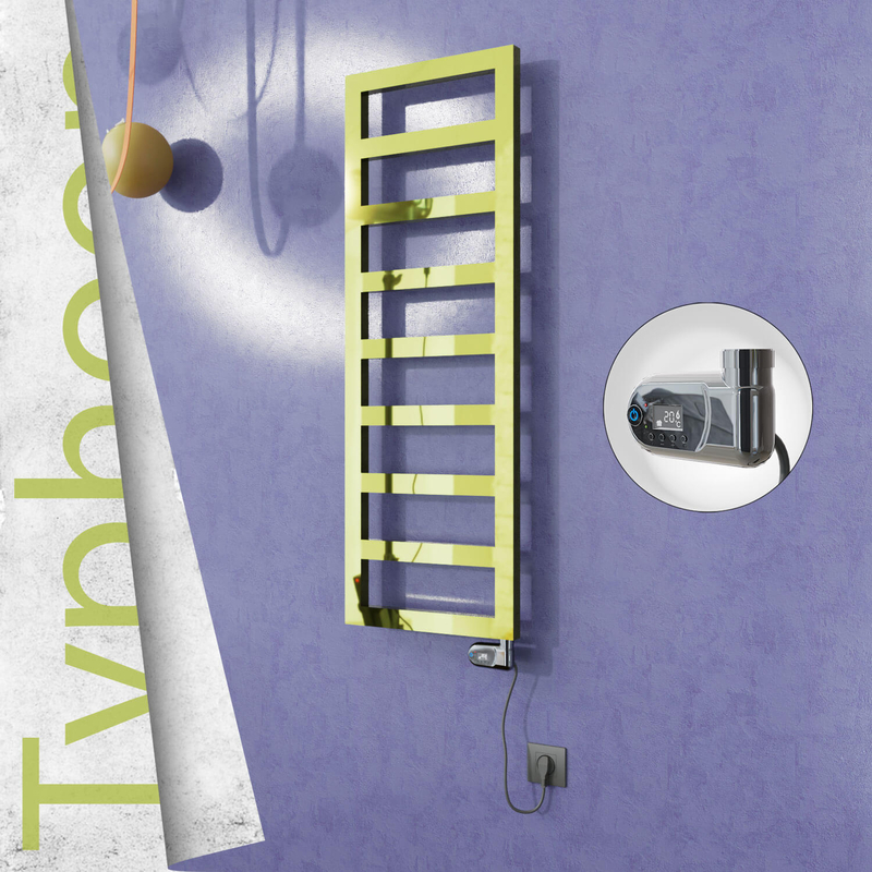 TYPHOON Elektrikli Paslanmaz Çelik Havlupan 600x740 Altın (Thesis Termostat) 300W