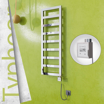 Radiva - Typhoon Elektrikli Paslanmaz Çelik Havlupan 600x740 Ayna Polisaj (KTX3 Termostat) 300W Spiral Kablolu