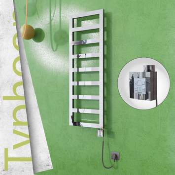 Radiva - Typhoon Elektrikli Paslanmaz Çelik Havlupan 600x740 Ayna Polisaj (KTX4 Termostat) 300W Spiral Kablolu
