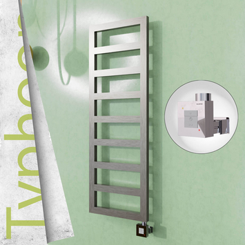 Radiva - Typhoon Elektrikli Paslanmaz Çelik Havlupan 600x740 Satin Polisaj (KTX1 Termostat) 300W