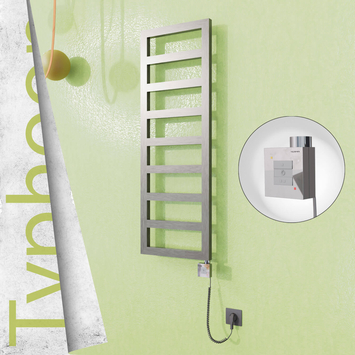 Radiva - Typhoon Elektrikli Paslanmaz Çelik Havlupan 600x740 Satin Polisaj (KTX1 Termostat) 300W Spiral Kablolu