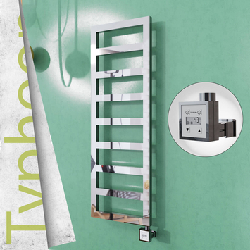 Radiva - Typhoon Elektrikli Paslanmaz Çelik Havlupan 600x740 Satin Polisaj (KTX3 Termostat) 300W