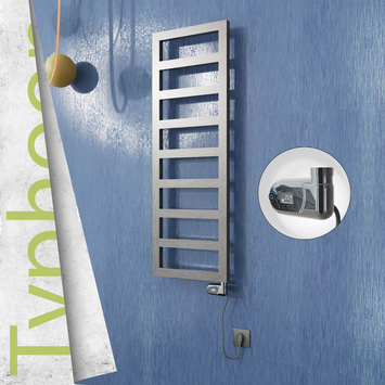 Radiva - Typhoon Elektrikli Paslanmaz Çelik Havlupan 600x740 Satin Polisaj (Thesis Termostat) 300W