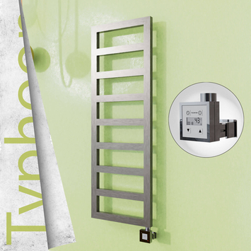 Radiva - Typhoon Elektrikli Paslanmaz Çelik Havlupan 600x740 Satine Altın (KTX3 Termostat) 300W