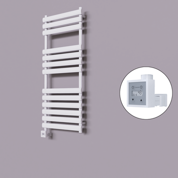 Radiva - Volga Dekoratif Elektrikli Havlupan 500x1200 Beyaz (KTX3 Termostat) 600W