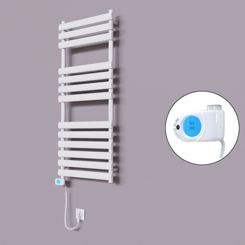 Radiva - Volga Dekoratif Elektrikli Havlupan 500x1200 Beyaz (Musa Termostat) 600W