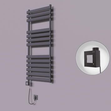 - Volga Dekoratif Elektrikli Havlupan 500x1200 Koyu Antrasit (KTX1 Termostat) 600W Spiral Kablolu  - Volga Dekoratif Elektrikli Havlupan 500x1200 Koyu Antrasit (KTX1 Termostat) 600W Spiral Kablolu