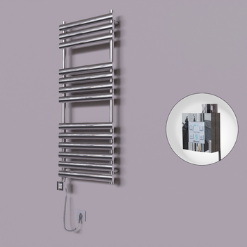 - Volga Dekoratif Elektrikli Havlupan 500x1200 Krom (KTX4 Termostat) 300W Spiral Kablolu  - Volga Dekoratif Elektrikli Havlupan 500x1200 Krom (KTX4 Termostat) 300W Spiral Kablolu