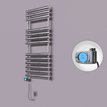 Radiva - Volga Dekoratif Elektrikli Havlupan 500x1200 Krom (Musa Termostat) 300W