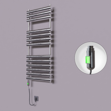 Radiva - Volga Dekoratif Elektrikli Havlupan 500x1200 Krom (On/Off Düğmeli) 300W