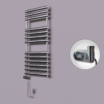 Radiva - Volga Dekoratif Elektrikli Havlupan 500x1200 Krom (Thesis Termostat) 300W