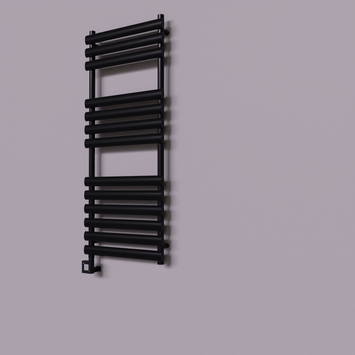 Radiva - Volga Dekoratif Elektrikli Havlupan 500x1200 Siyah (KTX1 Termostat) 600W