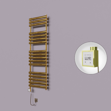 - Volga Dekoratif Elektrikli Havlupan 500x1600 Altın (KTX3 Termostat) 600W Spiral Kablolu  - Volga Dekoratif Elektrikli Havlupan 500x1600 Altın (KTX3 Termostat) 600W Spiral Kablolu