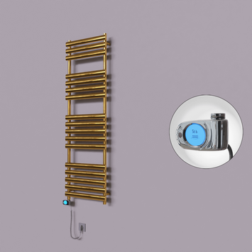 Radiva - Volga Dekoratif Elektrikli Havlupan 500x1600 Altın (Musa Termostat) 600W