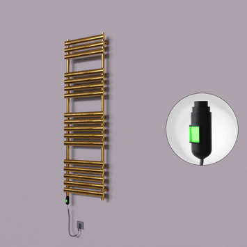 Radiva - Volga Dekoratif Elektrikli Havlupan 500x1600 Altın (On/Off Düğmeli) 600W