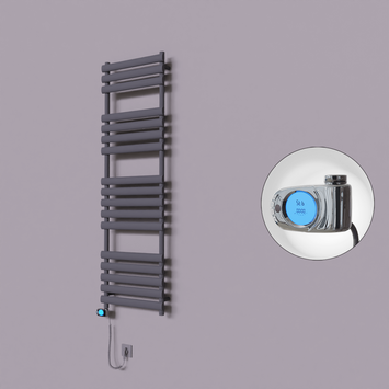 Radiva - Volga Dekoratif Elektrikli Havlupan 500x1600 Koyu Antrasit (Musa Termostat) 900W