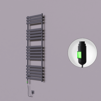 Radiva - Volga Dekoratif Elektrikli Havlupan 500x1600 Koyu Antrasit (On/Off Düğmeli) 900W