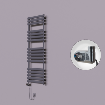 Radiva - Volga Dekoratif Elektrikli Havlupan 500x1600 Koyu Antrasit (Thesis Termostat) 900W