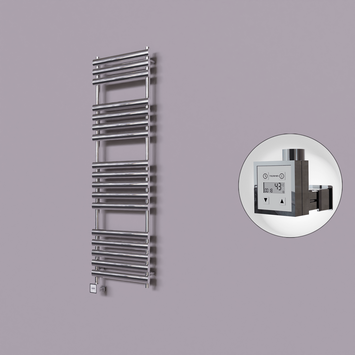 Radiva - Volga Dekoratif Elektrikli Havlupan 500x1600 Krom (KTX3 Termostat) 600W
