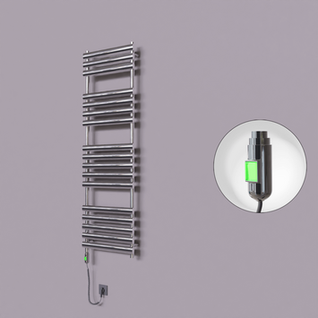 Radiva - Volga Dekoratif Elektrikli Havlupan 500x1600 Krom (On/Off Düğmeli) 600W