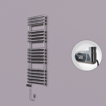 Radiva - Volga Dekoratif Elektrikli Havlupan 500x1600 Krom (Thesis Termostat) 600W